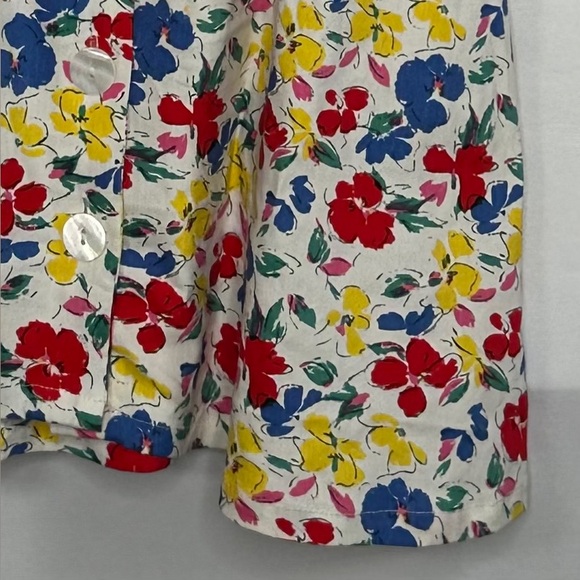RIXO x Target Multicolor Floral Mini Dress Button Front Linen Blend Retro Sz 4 - Picture 6 of 9